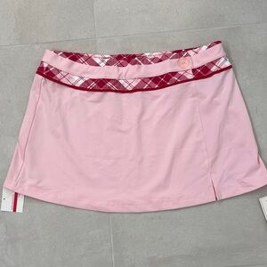 Chic Pink Plaid active Skirt